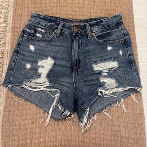 Just USA Blue Distressed Jean Shorts